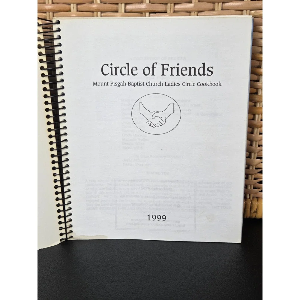 Circle of Friends Mount Pisgah Baptist Church Ladies Circle Cookbook 1999 NC